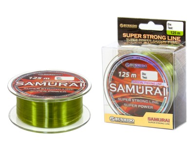 леска /BUSHIDO/ SAMURAI super strong line (125м) 0,12мм (тёмно-зелёная) 2,7кг