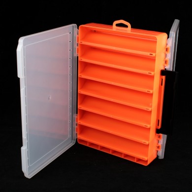 коробка для воблеров 2-х сторонняя БОЛ. 14 ячеек (31х22,5х6см) оранжевая