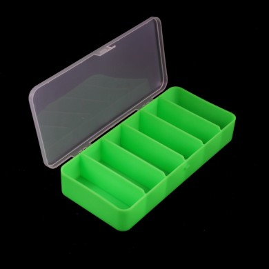 коробка для мелочей 6 ячеек М-1 (19х10см) зеленая