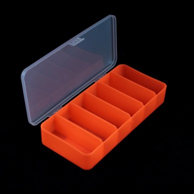 коробка для мелочей 6 ячеек М-1 (19х10см) оранжевая