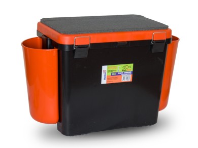 ящик /HELIOS/ зимний FishBox ,односекционный,оранжевый,19л