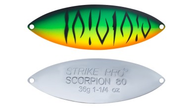 блесна /STRIKE PRO/ 28гр 7см Scorpion ST-08B2#GC01S-Chrome