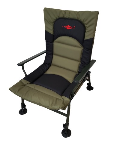кресло /MIFINE/ карповое,с подлокотниками,регулируемой спинкой,телескопические ножки 40*60*60 см