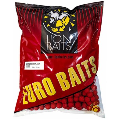 бойлы /LION BAITS/  Euro Baits Strawberry Jam-Клубничный джем 20мм  5000гр.
