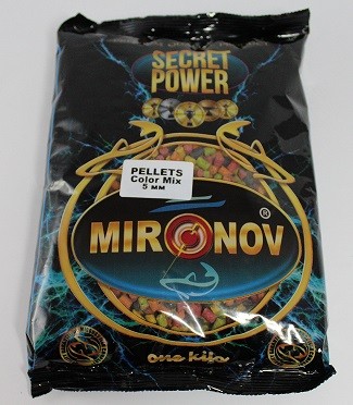 прикормка /MIRONOV/ Secret Power  PELLETS (color mix-5цветов) 1000гр 5мм,гранула